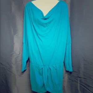 Beautiful Greenish cowl neck plus size sweater!